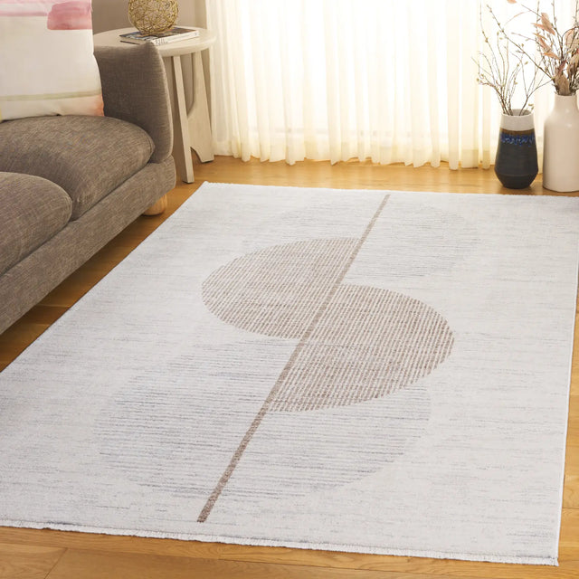 Safavieh Forum 500 5'-0" x 7'-0" Rug in Ivory / Grey Brown