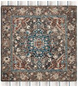Safavieh Aspen 7'-0" x 7'-0" Rug in Charcoal / Light Brown