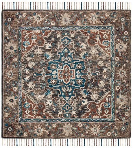 Safavieh Aspen 7'-0" x 7'-0" Rug in Charcoal / Light Brown