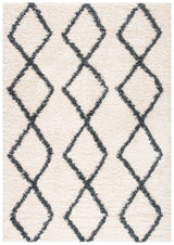 Safavieh Venus Shag 600 4'-0" x 6'-0" Rug in Ivory / Dark Grey