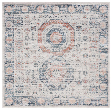 Safavieh Madison 800 6'-7" x 6'-7" Rug in Beige / Blue