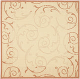 Safavieh Courtyard 6'-7" x 6'-7" Rug in Natural / Terra
