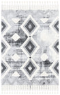 Safavieh Moroccan Tassel Shag 4'-0" x 6'-0" Rug in Grey / Ivory