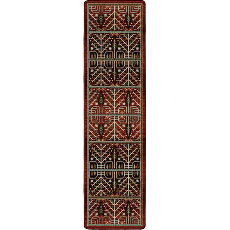 American Dakota Flourish Forest Garnet Rug