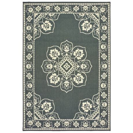 Oriental Weavers Sphinx Marina 7764E Grey / Ivory Rugs - main flat