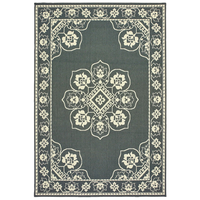 Oriental Weavers Sphinx Marina 7764E Grey / Ivory Rugs - main flat