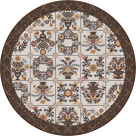 American Dakota Inspired Quilt Brown Rug