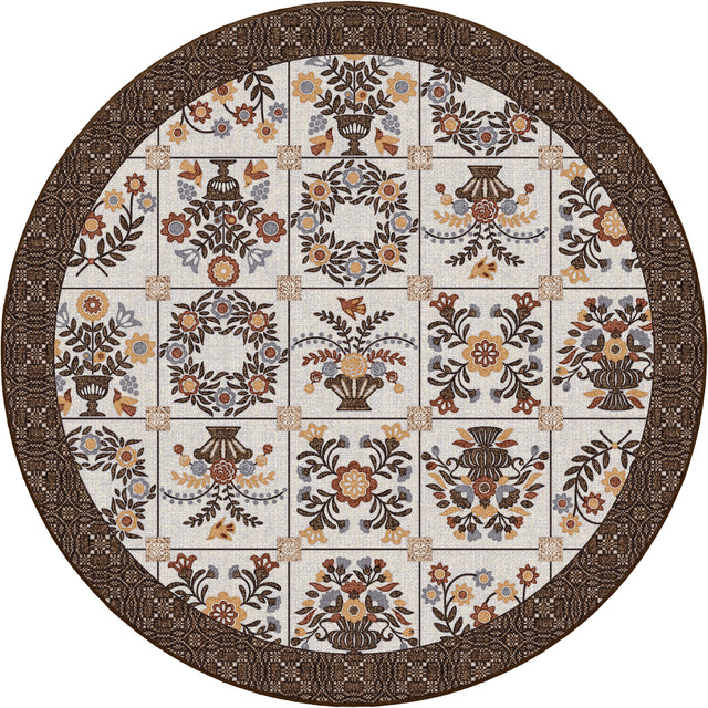 American Dakota Inspired Quilt Brown Rug