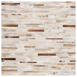 Safavieh Studio Leather 6'-0" x 6'-0" Rug in Tan / Ivory