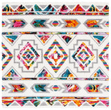 Safavieh Fiesta Shag 6'-7" x 6'-7" Rug in Cream / Multi