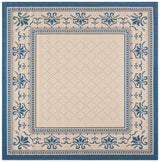 Safavieh Courtyard 6'-7" x 6'-7" Rug in Natural / Blue