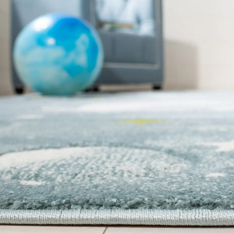 Safavieh Carousel Kids 100 4'-0" x 6'-0" Rug in Teal / Ivory