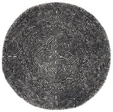 Safavieh Micro-Loop 5'-0" x 5'-0" Rug in Ivory / Black