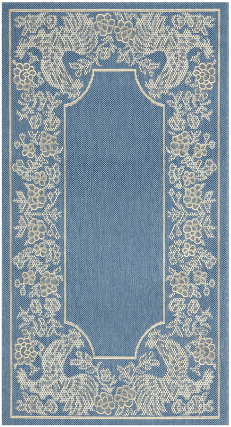 Safavieh Courtyard 2'-7" x 5'-0" Rug in Blue / Natural