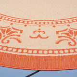 Safavieh Courtyard 6'-7" x 6'-7" Rug in Natural / Terra