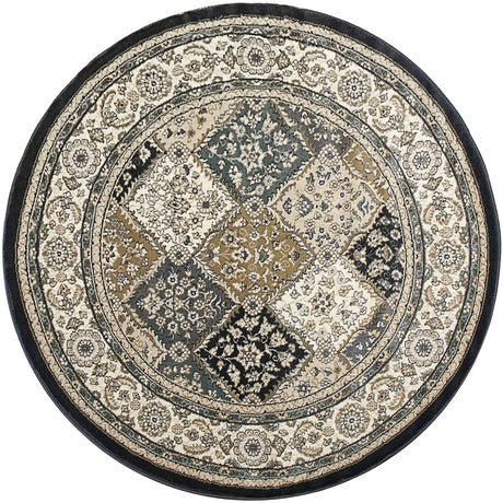 Dynamic Rugs Yazd 8471 Grey / Ivory Rugs - Round