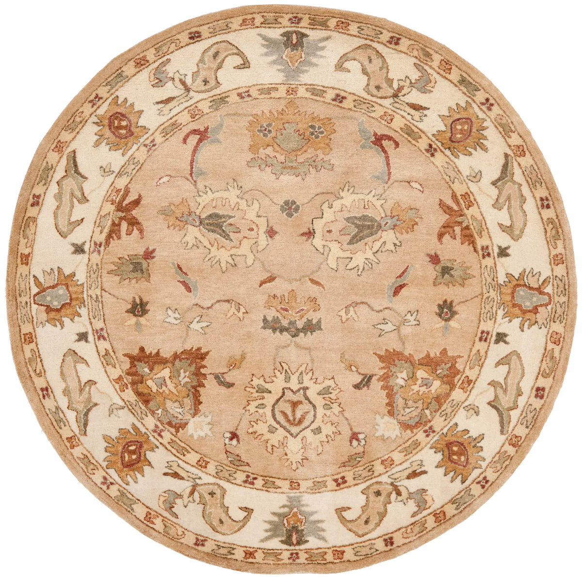 Safavieh Bergama 6'-0" x 6'-0" Rug in Taupe / Ivory