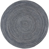 Safavieh Braided 5'-0" x 5'-0" Rug in Navy / Ivory