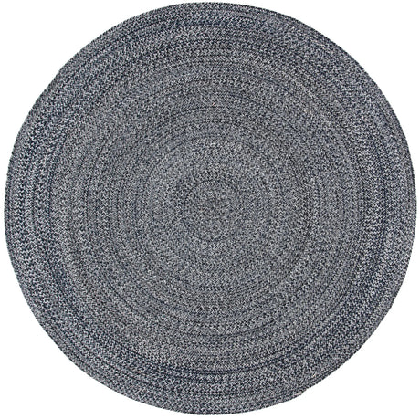 Safavieh Braided 5'-0" x 5'-0" Rug in Navy / Ivory