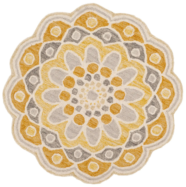 Safavieh Novelty 3'-0" x 3'-0" Rug in Grey / Gold