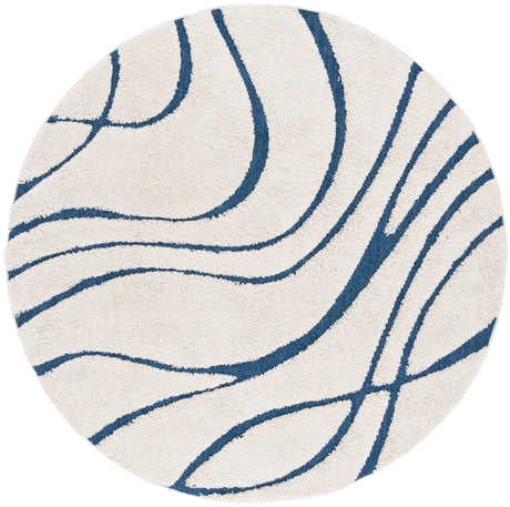 Safavieh Florida Shag 10'-0" x 10'-0" Rug in Cream / Blue