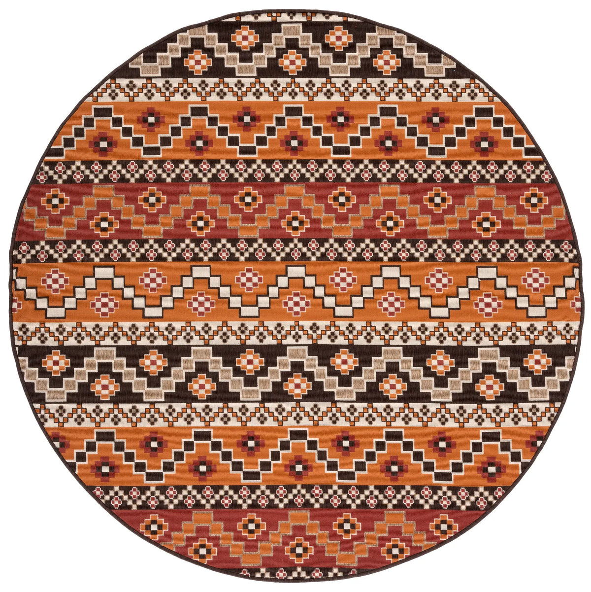 Safavieh Veranda 6'-7" x 6'-7" Rug in Rust / Red