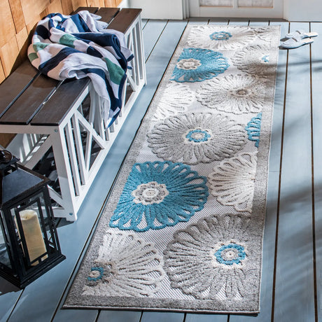 Safavieh Cabana 2'-2" x 9'-0" Rug in Beige / Blue