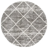 Safavieh Hudson Shag 5'-3" x 5'-3" Rug in Distressed Grey / Ivory