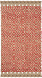 Safavieh Natural Fiber 3'-0" x 5'-0" Rug in Fuchsia / Natural