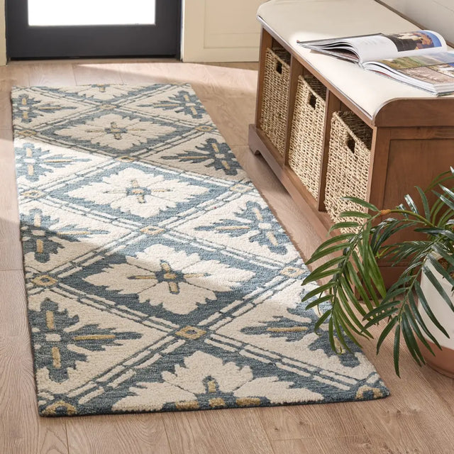 Safavieh Metro 2'-3" x 8'-0" Rug in Blue / Ivory