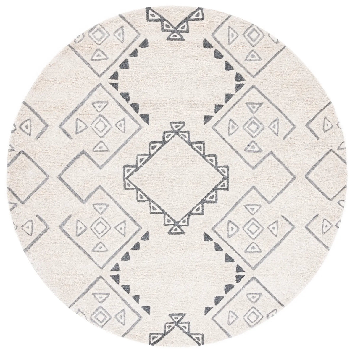 Safavieh Casablanca 7'-0" x 7'-0" Rug in Ivory / Grey