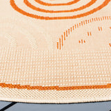 Safavieh Courtyard 5'-3" x 5'-3" Rug in Natural / Terra