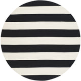 Safavieh Montauk 5'-0" x 5'-0" Rug in Black / Ivory