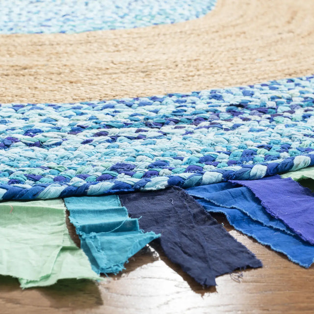 Safavieh Cape Cod 6'-0" x 6'-0" Rug in Turquoise / Natural
