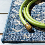 Safavieh Courtyard 4'-0" x 5'-7" Rug in Blue / Ivory