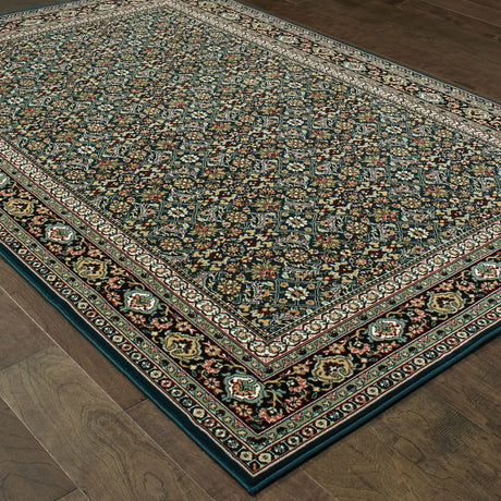 Oriental Weavers Sphinx Kashan 180L1 Navy / Multi Rugs - angle detail