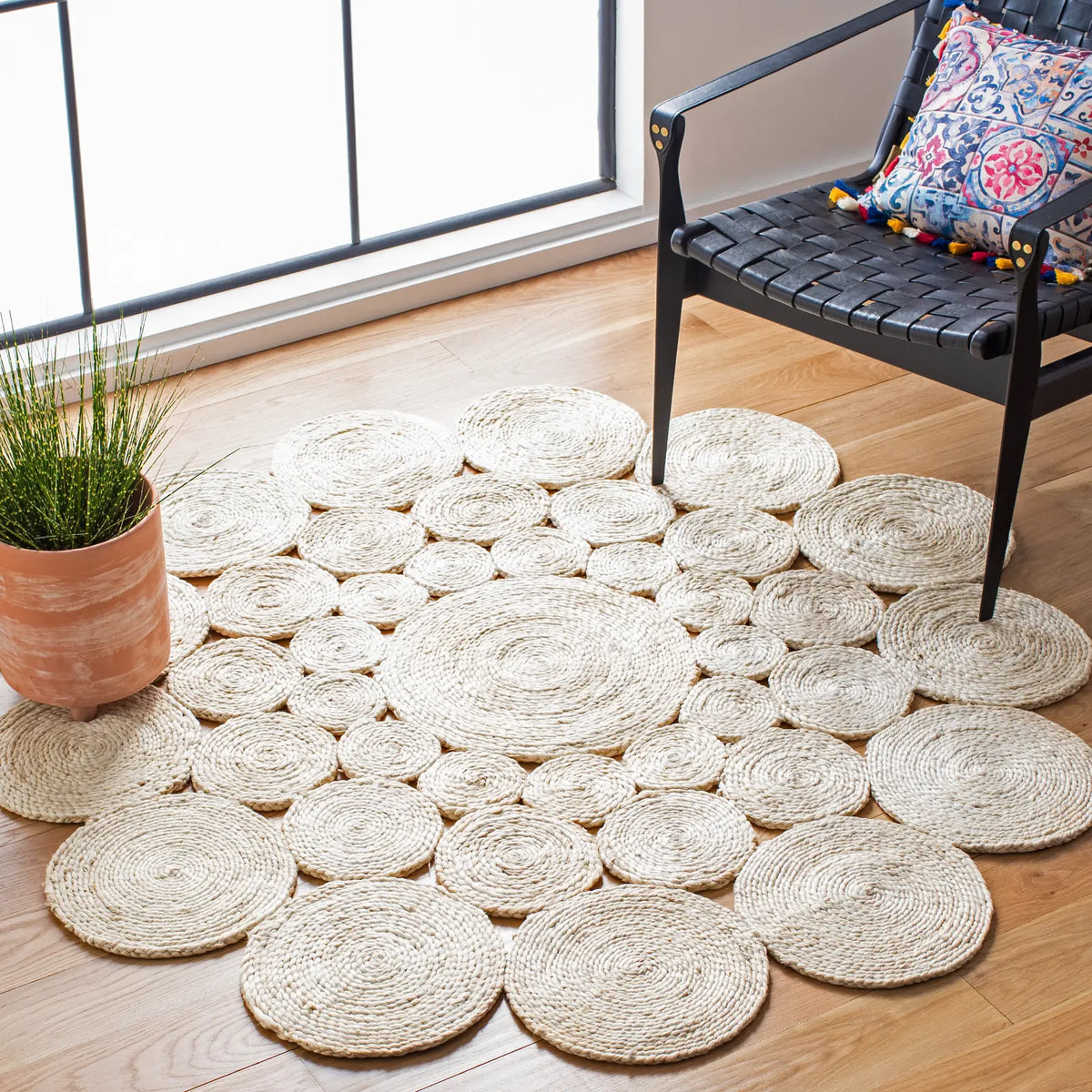 Safavieh Natural Fiber 5'-0" x 5'-0" Rug in Ivory