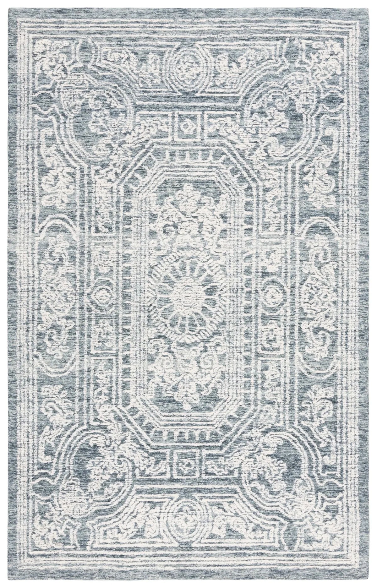 Safavieh Ebony 4'-0" x 6'-0" Rug in Ivory / Dark Grey