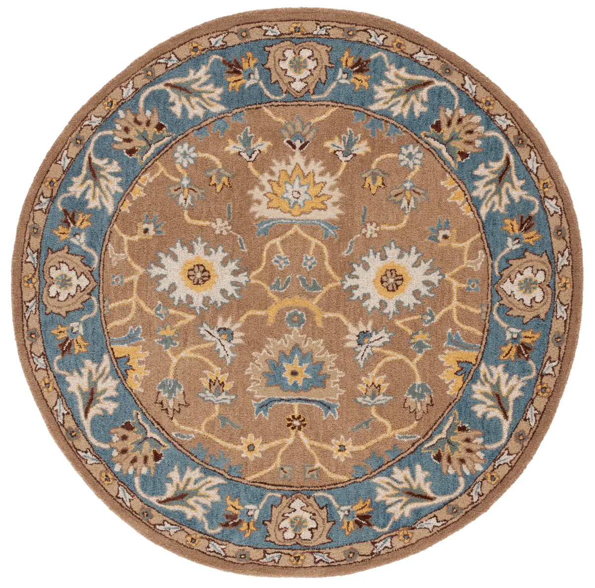 Safavieh Heritage 6'-0" x 6'-0" Rug in Camel / Blue