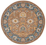 Safavieh Heritage 6'-0" x 6'-0" Rug in Camel / Blue