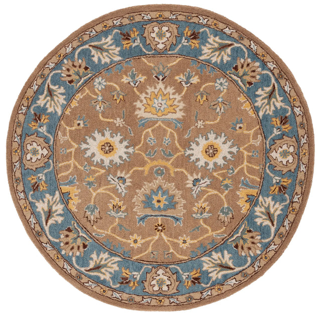 Safavieh Heritage 6'-0" x 6'-0" Rug in Camel / Blue