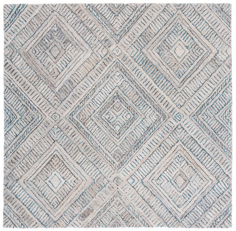 Safavieh Marquee 6'-0" x 6'-0" Rug in Turquoise / Beige