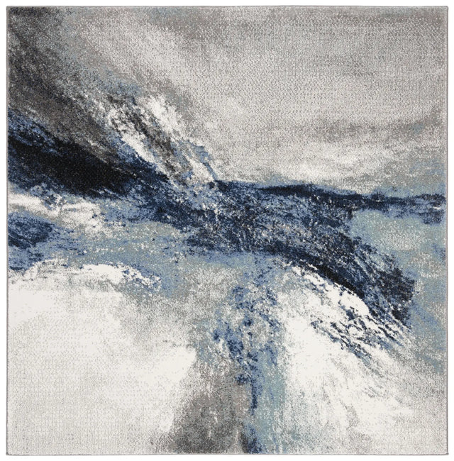 Safavieh Galaxy 5'-3" x 5'-3" Rug in Blue / Grey