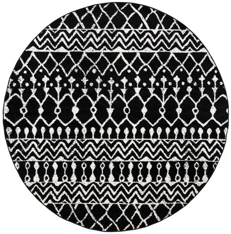 Safavieh Tulum 10'-0" x 10'-0" Rug in Black / Ivory
