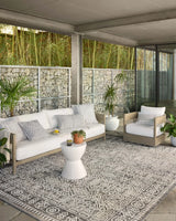Loloi Rainier Rai-02 Pebble/Ivory Rug - room scene 1