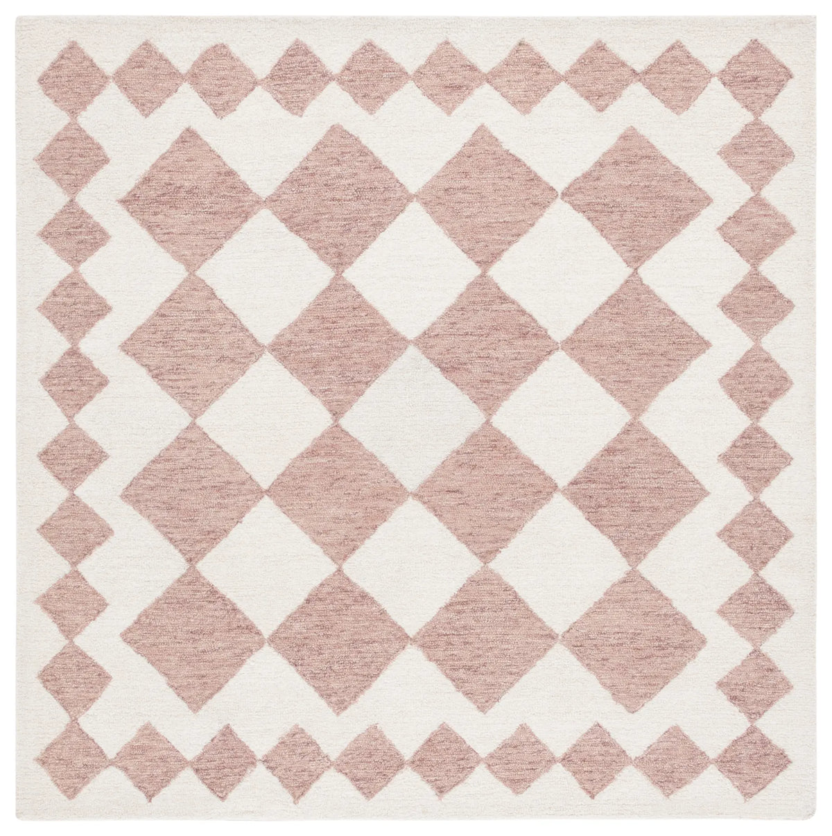 Safavieh Ebony 6'-0" x 6'-0" Rug in Pink / Ivory