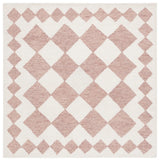 Safavieh Ebony 6'-0" x 6'-0" Rug in Pink / Ivory