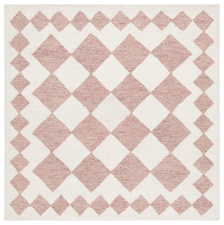 Safavieh Ebony 6'-0" x 6'-0" Rug in Pink / Ivory