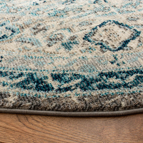 Safavieh Phoenix 100 6'-7" x 6'-7" Rug in Grey / Blue