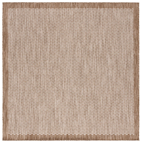 Safavieh Beach House 6'-7" x 6'-7" Rug in Brown / Ivory